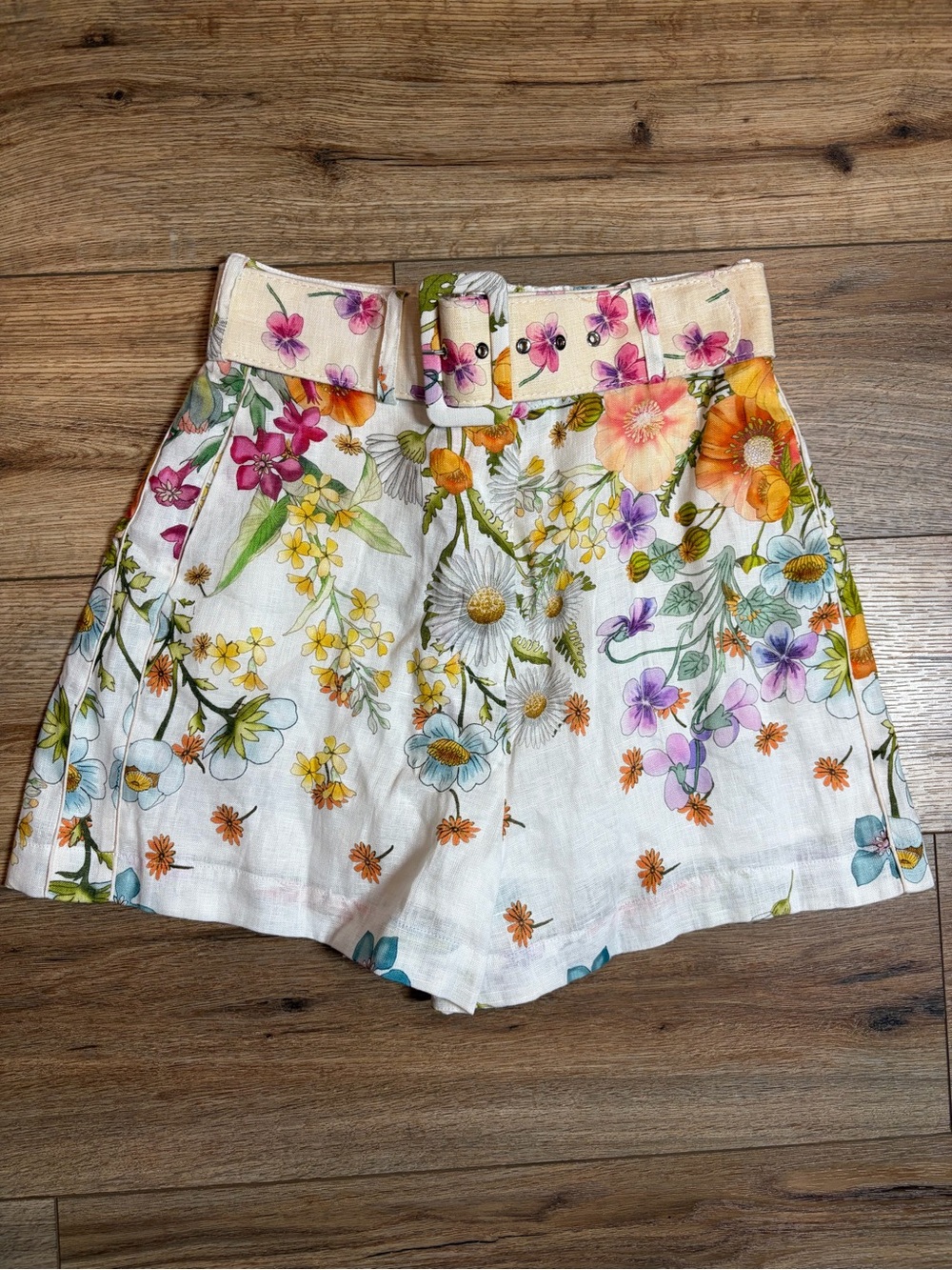 Johnny Was Boho Wild Garden botanical Floral Print Resortwear Shorts